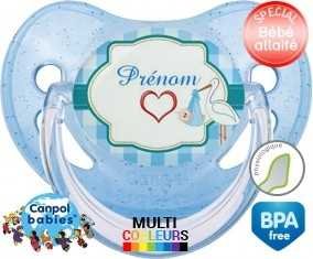 Cigogne + prénom: Sucette Physiologique-su7.fr
