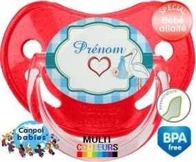 Cigogne + prénom: Sucette Physiologique-su7.fr