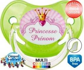 Design princesse + prénom: Sucette Physiologique-su7.fr