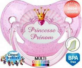 Design princesse + prénom: Sucette Physiologique-su7.fr