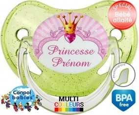 Design princesse + prénom: Sucette Physiologique-su7.fr