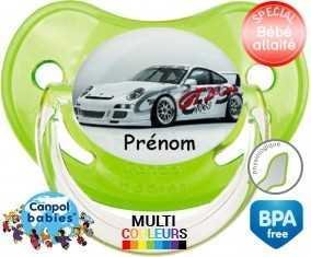 Voiture de course + prénom: Sucette Physiologique-su7.fr