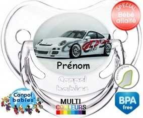 Voiture de course + prénom: Sucette Physiologique-su7.fr