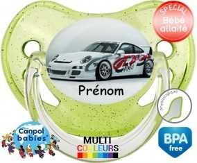 Voiture de course + prénom: Sucette Physiologique-su7.fr
