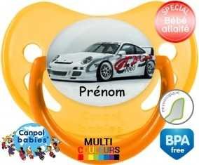 Voiture de course + prénom: Sucette Physiologique-su7.fr