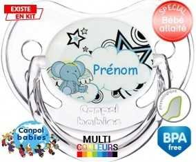 Eléphant style3 + prénom: Sucette Physiologique-su7.fr