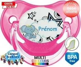 Eléphant style3 + prénom: Sucette Physiologique-su7.fr