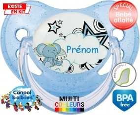 Eléphant style3 + prénom: Sucette Physiologique-su7.fr