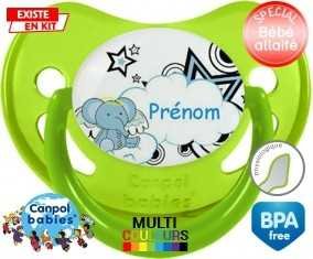 Eléphant style3 + prénom: Sucette Physiologique-su7.fr