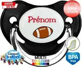 Ballon rugby style1 + prénom: Sucette Physiologique-su7.fr