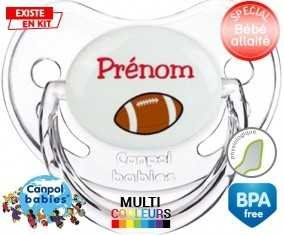 Ballon rugby style1 + prénom: Sucette Physiologique-su7.fr