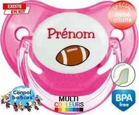 Ballon rugby style1 + prénom: Sucette Physiologique-su7.fr