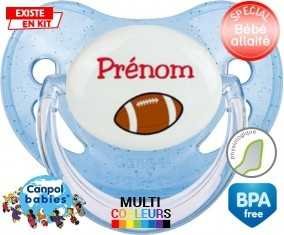 Ballon rugby style1 + prénom: Sucette Physiologique-su7.fr
