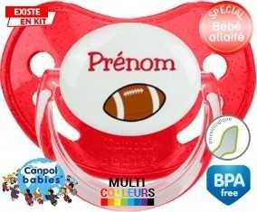 Ballon rugby style1 + prénom: Sucette Physiologique-su7.fr