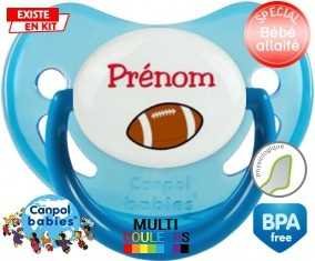 Ballon rugby style1 + prénom: Sucette Physiologique-su7.fr