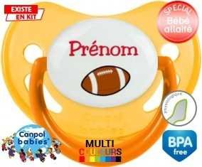 Ballon rugby style1 + prénom: Sucette Physiologique-su7.fr