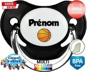 Ballon basket + prénom : Sucette Physiologique