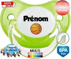 Ballon basket + prénom: Sucette Physiologique-su7.fr