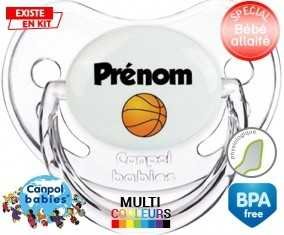Ballon basket + prénom: Sucette Physiologique-su7.fr