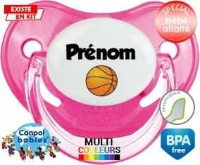 Ballon basket + prénom: Sucette Physiologique-su7.fr