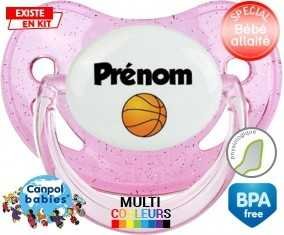 Ballon basket + prénom: Sucette Physiologique-su7.fr