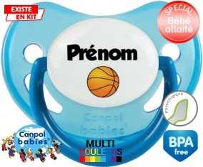 Ballon basket + prénom: Sucette Physiologique-su7.fr
