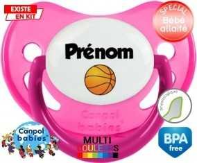 Ballon basket + prénom: Sucette Physiologique-su7.fr