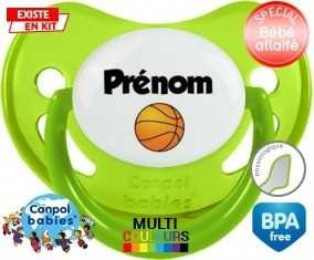 Ballon basket + prénom: Sucette Physiologique-su7.fr
