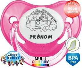Camion pompier + prénom: Sucette Physiologique-su7.fr