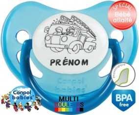 Camion pompier + prénom: Sucette Physiologique-su7.fr