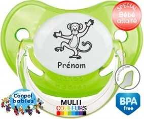 Singe + prénom: Sucette Physiologique-su7.fr