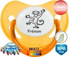 Singe + prénom: Sucette Physiologique-su7.fr