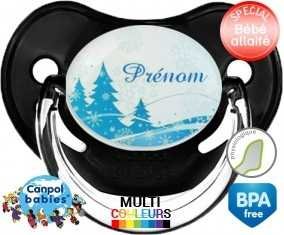 Sapin bleu + prénom: Sucette Physiologique-su7.fr