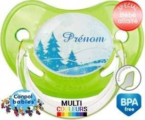 Sapin bleu + prénom: Sucette Physiologique-su7.fr