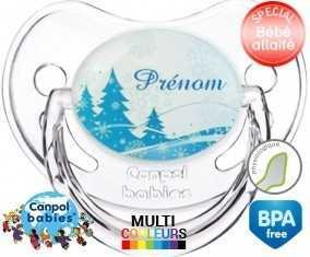 Sapin bleu + prénom: Sucette Physiologique-su7.fr
