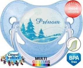 Sapin bleu + prénom: Sucette Physiologique-su7.fr