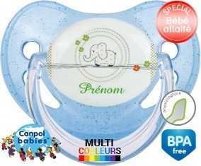 Eléphant tendre vert + prénom: Sucette Physiologique-su7.fr