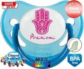 Main de fatma rose + prénom: Sucette Physiologique-su7.fr