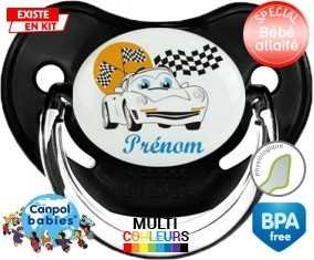 Voiture (garçon) + prénom: Sucette Physiologique-su7.fr
