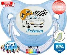 Voiture (garçon) + prénom: Sucette Physiologique-su7.fr
