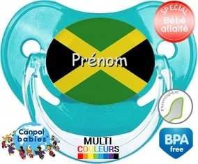 Drapeau jamaïque + prénom: Sucette Physiologique-su7.fr
