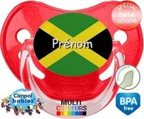 Drapeau jamaïque + prénom: Sucette Physiologique-su7.fr