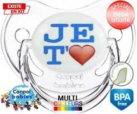 Je t'aime modèle garçon: Sucette Physiologique-su7.fr