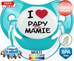 I love papy et mamie : Sucette Physiologique personnalisée