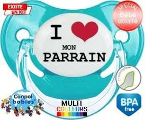 Tetine I love mon parrain embout Physiologique personnalisée