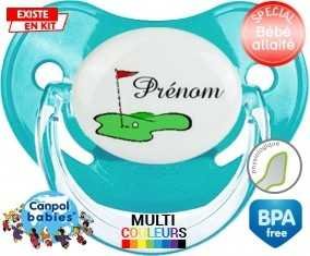 Golf + prénom : Sucette Physiologique personnalisée