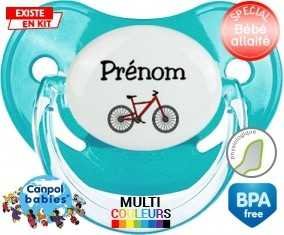 Vélo + prénom : Tétine Physiologique personnalisée
