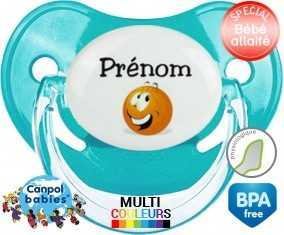 Basket ballon + prénom : Sucette Physiologique personnalisée