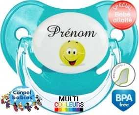 Tetine Tennis balle + prénom embout Physiologique personnalisée