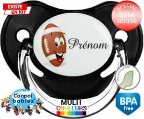 Rugby ballon + prénom: Sucette Physiologique-su7.fr